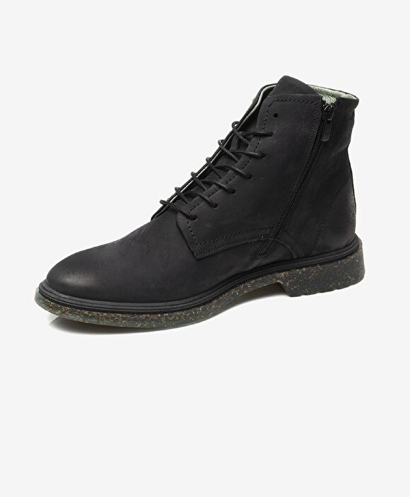 Erkek Siyah Hakiki Deri Klasik Bot