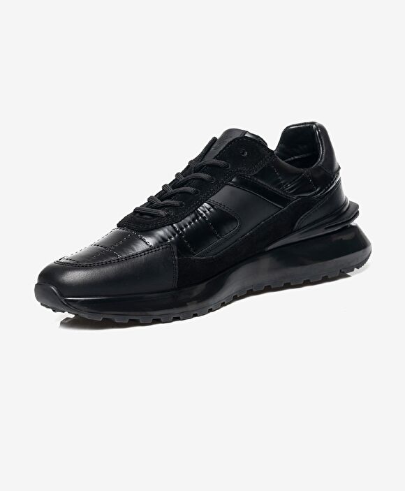 Erkek Siyah Hakiki Deri Spor Ayakkabı