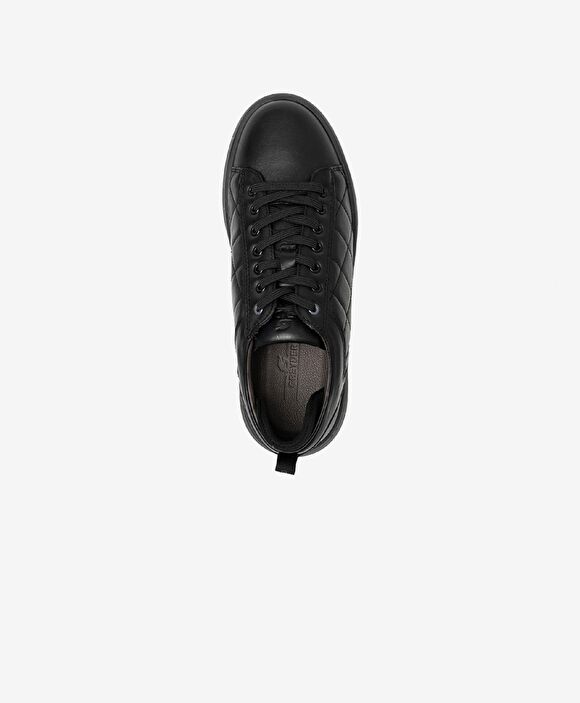 Erkek Siyah Hakiki Deri Sneaker Ayakkabı