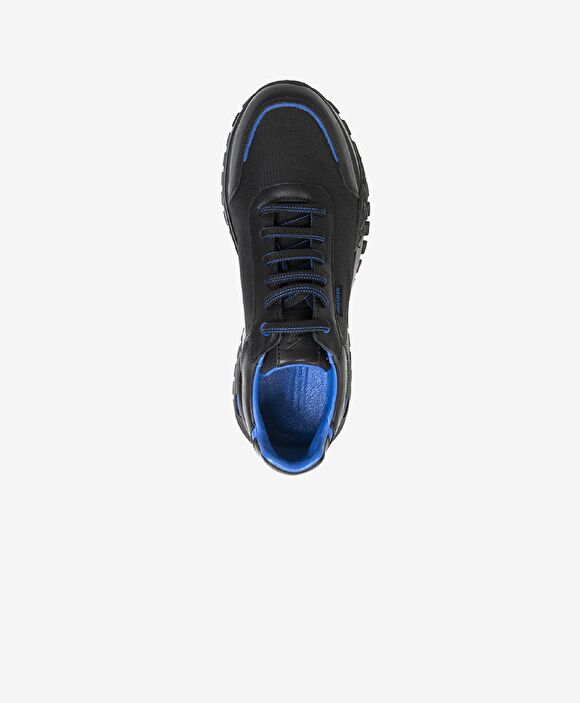 Erkek Siyah Saks Hakiki Deri Spor Ayakkabı