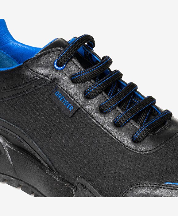 Erkek Siyah Saks Hakiki Deri Spor Ayakkabı