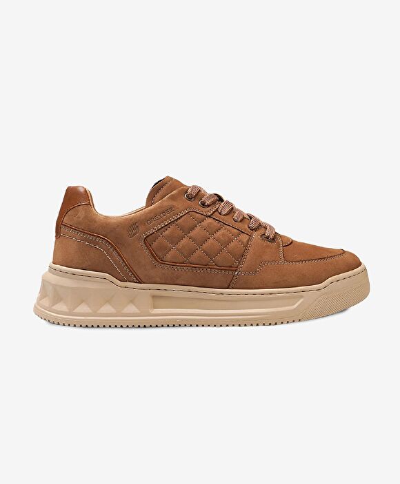 Erkek Deve Tüyü Hakiki Deri Sneaker Ayakkabı