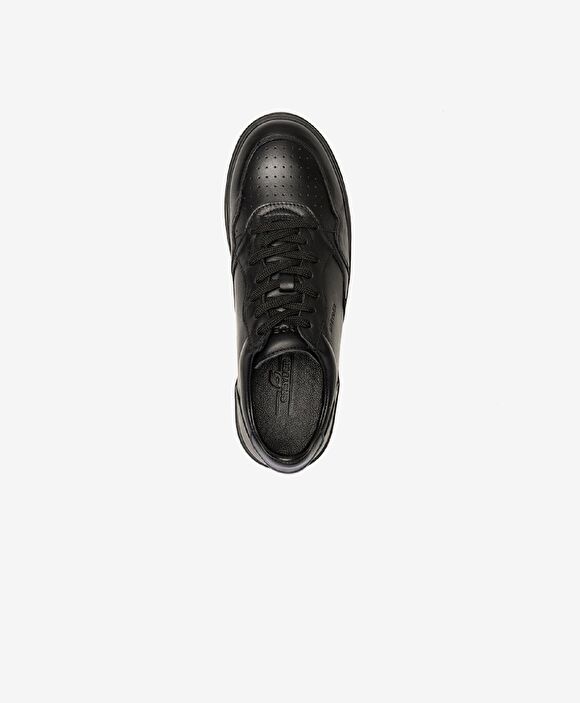 Erkek Siyah Hakiki Deri Sneaker Ayakkabı