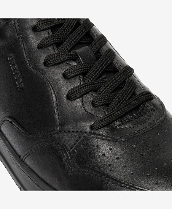 Erkek Siyah Hakiki Deri Sneaker Ayakkabı