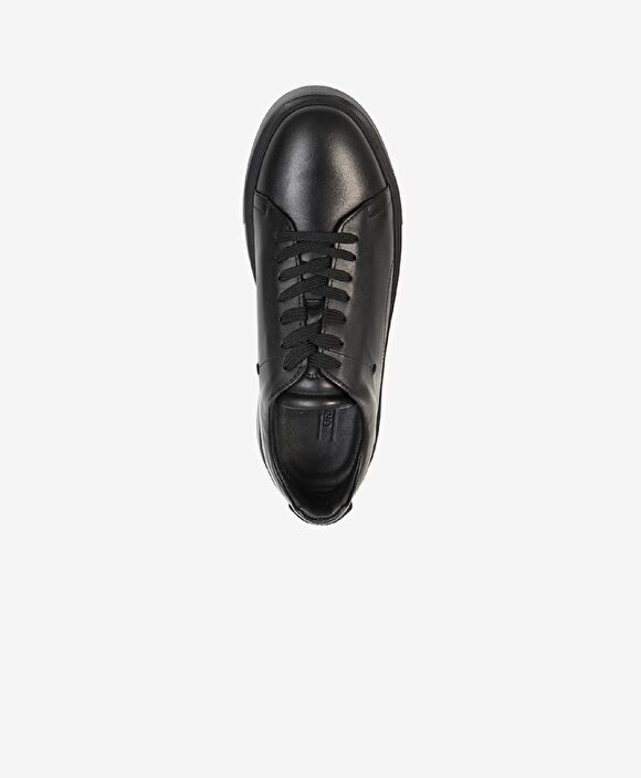 Erkek Siyah Hakiki Deri Sneaker Ayakkabı