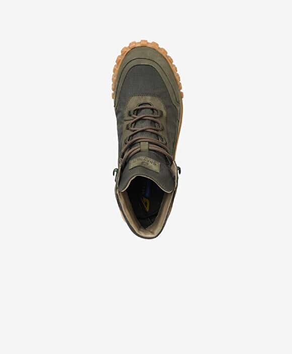 Erkek Haki Hakiki Deri Sneaker Bot