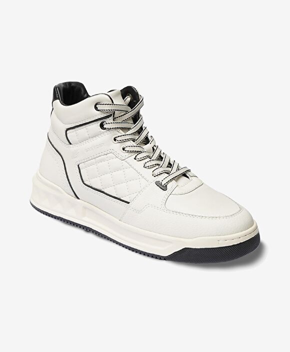 Erkek Beyaz Hakiki Deri Sneaker Bot