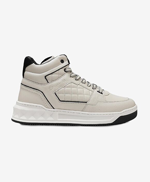Erkek Beyaz Hakiki Deri Sneaker Bot