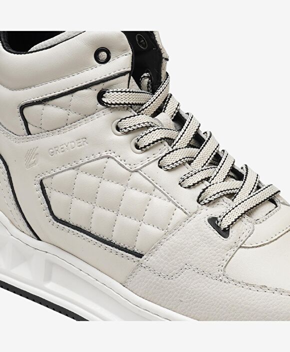 Erkek Beyaz Hakiki Deri Sneaker Bot