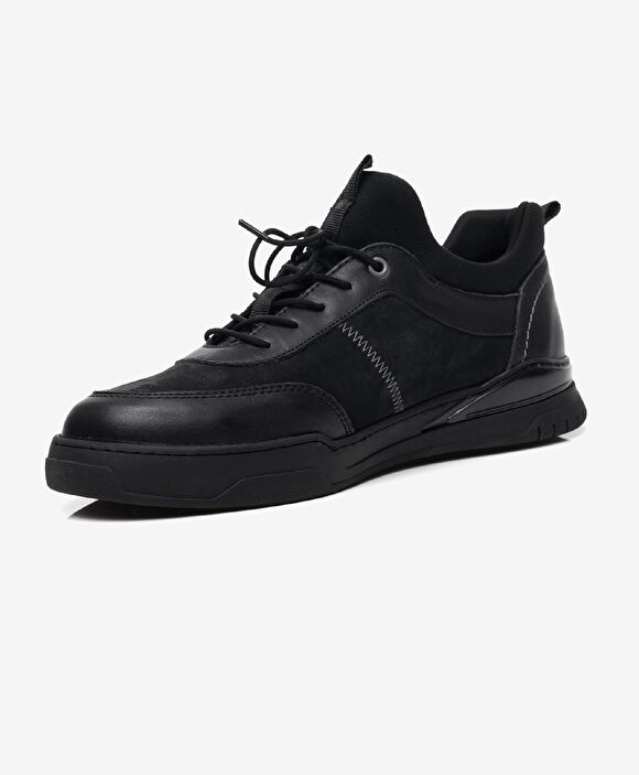 Erkek Siyah Hakiki Deri Casual Ayakkabı