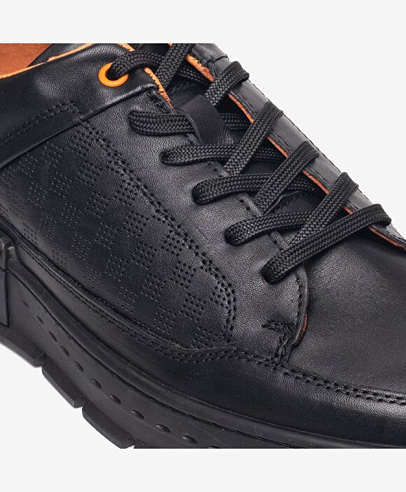 Erkek Siyah Hakiki Deri Casual Ayakkabı