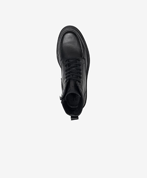 Erkek Siyah Hakiki Deri Casual Bot