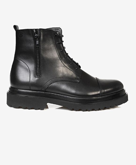 Erkek Siyah Hakiki Deri Casual Bot