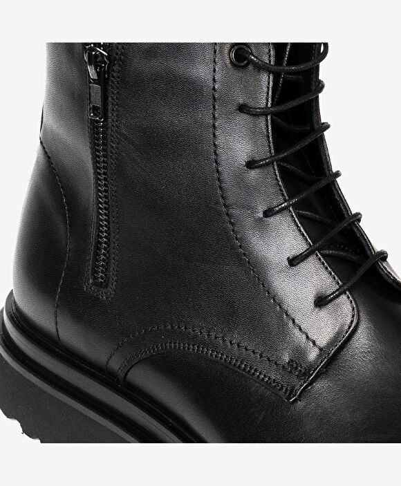 Erkek Siyah Hakiki Deri Casual Bot