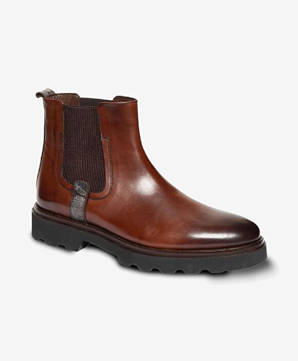 Erkek kahverengi Hakiki Deri Casual Bot