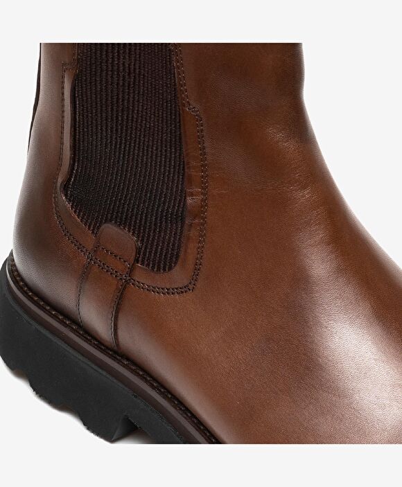 Erkek kahverengi Hakiki Deri Casual Bot