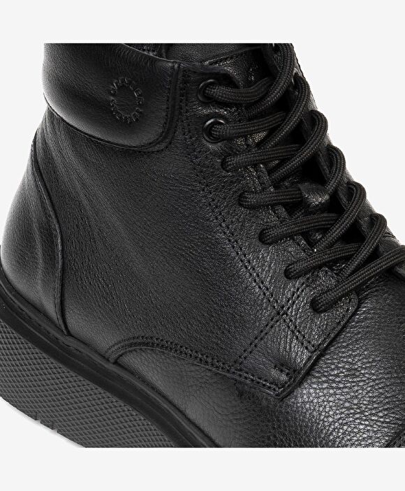 Erkek Siyah Hakiki Deri Casual Bot