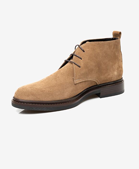 Erkek Açık Vizon Hakiki Deri Klasik Bot