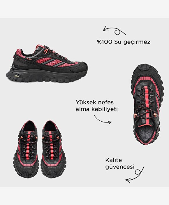 Siyah Pembe Su Geçirmez Ayakkabı