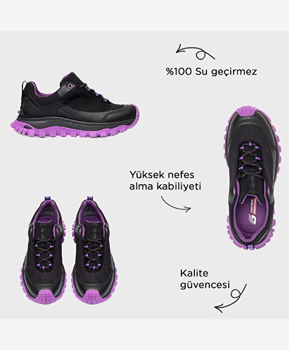 Siyah Mor Su Geçirmez Outdoor Ayakkabı