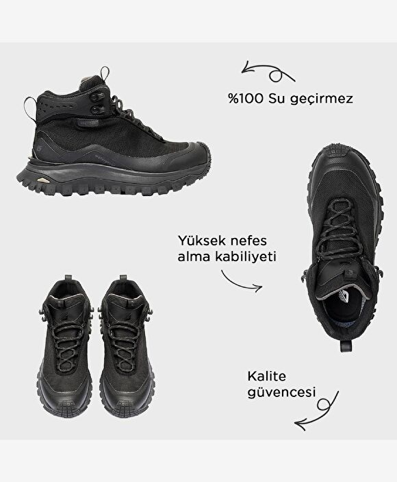 Kadın Siyah Su Geçirmez Outdoor Bot