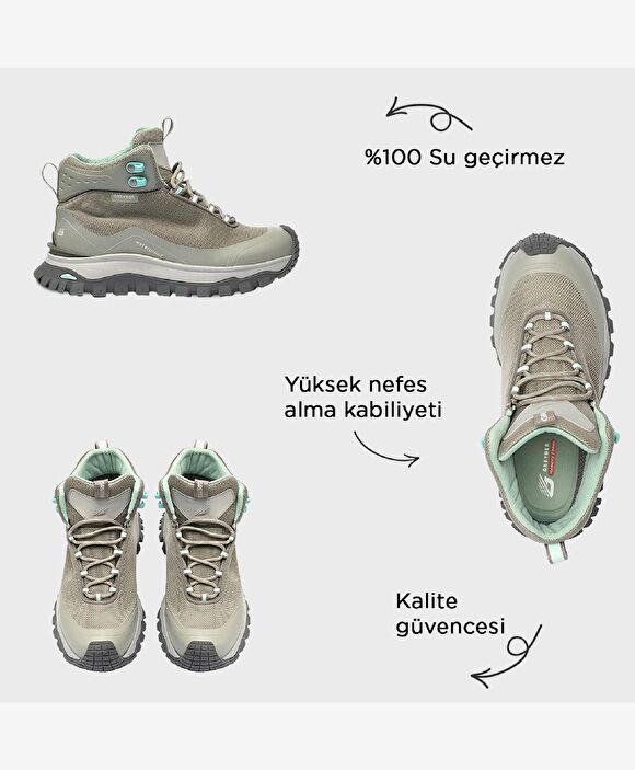 Kadın Gri Su Geçirmez Outdoor Bot