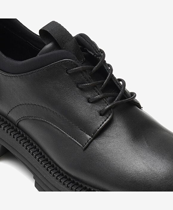 Kadın Siyah Hakiki Deri Oxford Ayakkabı