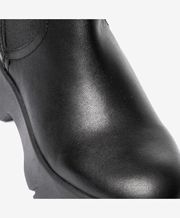 Kadın Siyah Hakiki Deri Chelsea Bot