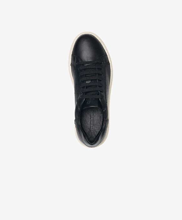 Kadın Siyah Hakiki Deri Termo Light Taban Sneaker Ayakkabı
