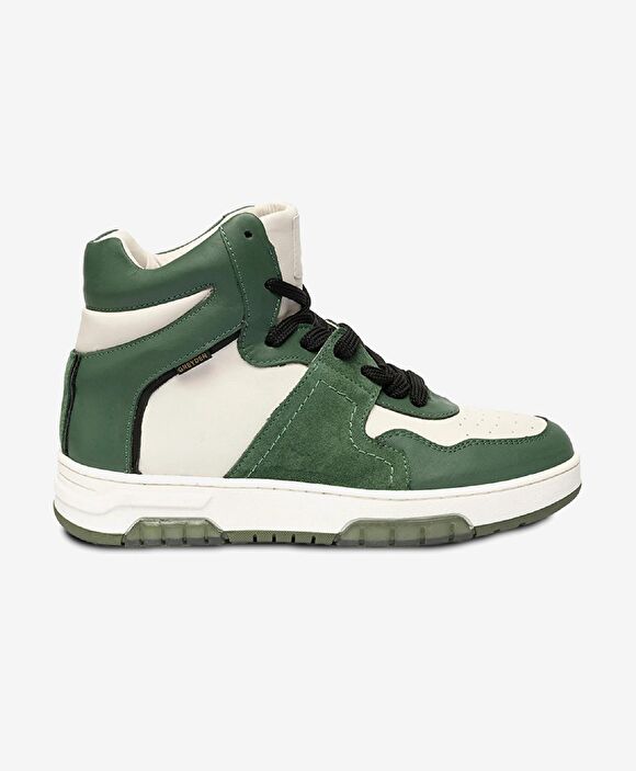 Kadın Beyaz Haki Hakiki Deri Sneaker Bot
