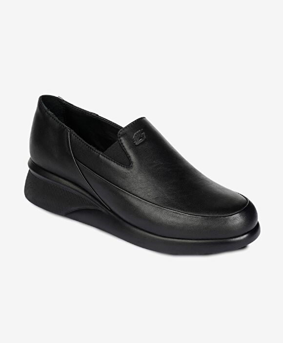Kadın Siyah Hakiki Deri Comfort Ayakkabı