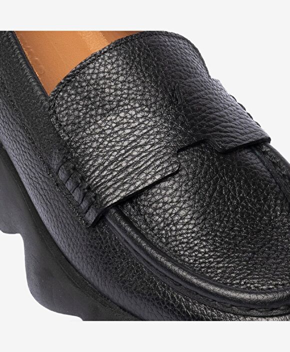 Kadın Siyah Hakiki Deri Loafer Ayakkabı