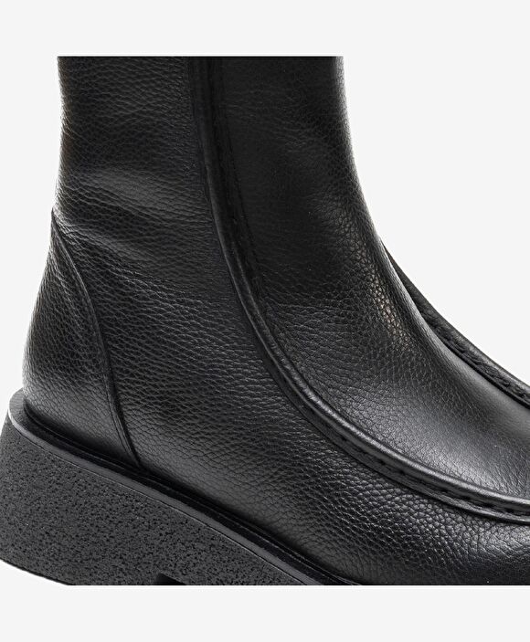 Kadın Siyah Hakiki Deri Memory Foam Taban Casual Bot