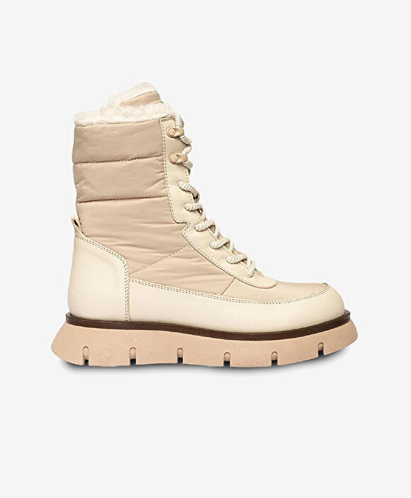 Kadın Ekru Hakiki Deri Casual Bot