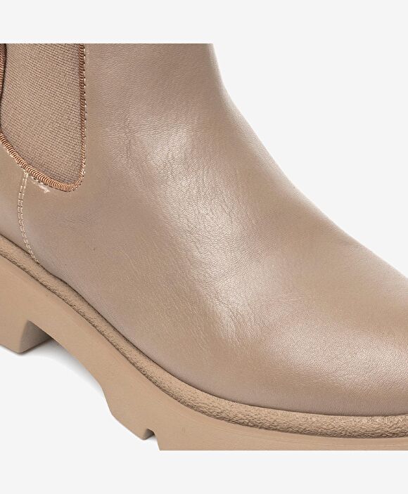 Kadın Vizon Hakiki Deri Termo Light Taban Chelsea Bot