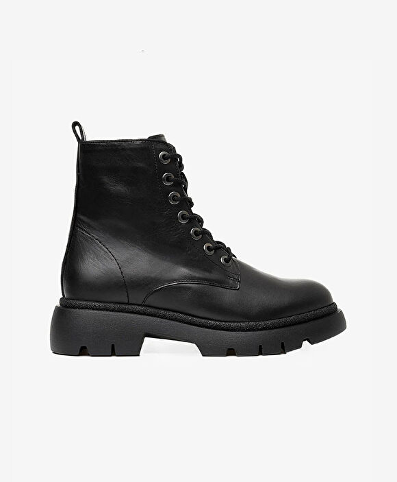 Kadın Siyah Hakiki Deri Casual Bot