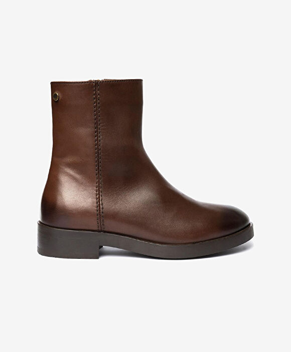 Kadın Açık Kahverengi Hakiki Deri Bot