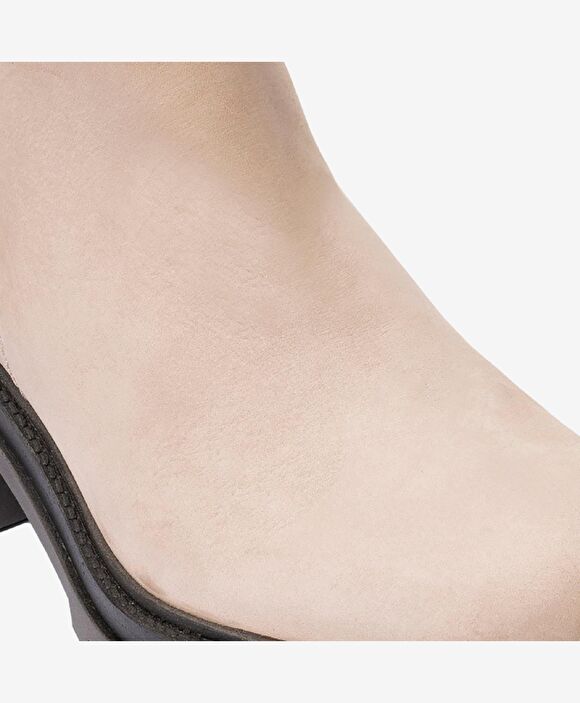 Kadın Vizon Hakiki Deri Topuklu Bot