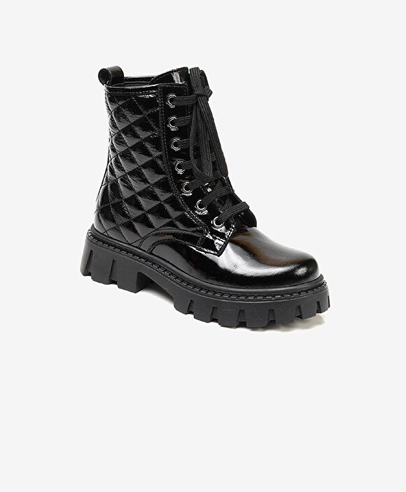 Kız Çocuk Siyah Hakiki Deri Ayakkabı