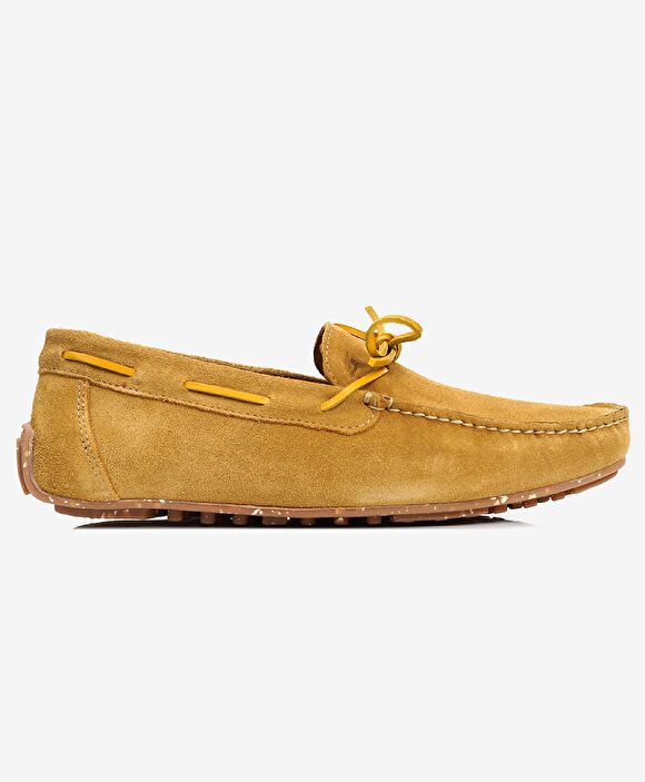 Erkek Hardal Hakiki Deri Loafer Ayakkabı