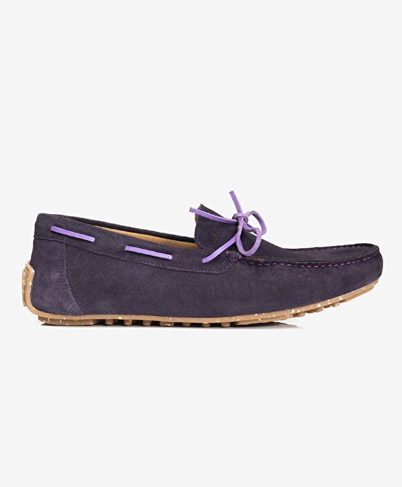 Erkek Mürdüm Hakiki Deri Loafer Ayakkabı