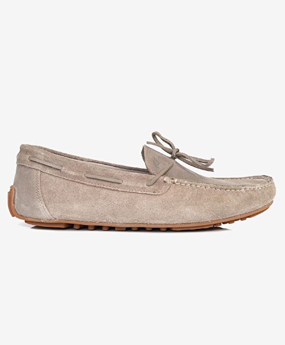 Erkek Vizon Hakiki Deri Loafer Ayakkabı