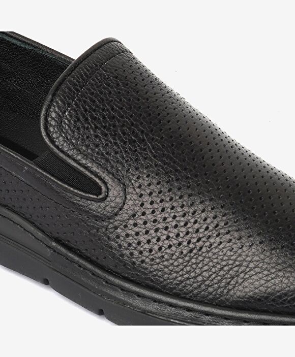 Erkek Siyah Hakiki Deri Comfort Ayakkabı