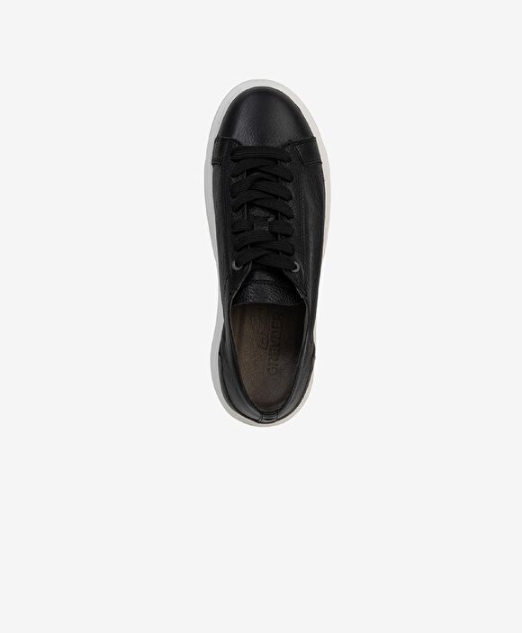 Erkek Siyah Hakiki Deri Sneaker Ayakkabı