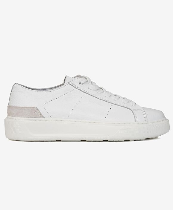 Erkek Beyaz Hakiki Deri Sneaker Ayakkabı