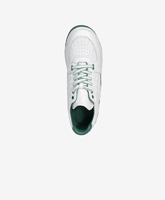 Erkek Beyaz Yeşil Hakiki Deri Sneaker Ayakkabı