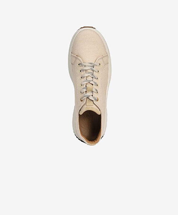 Erkek Bej Hakiki Deri Sneaker Ayakkabı
