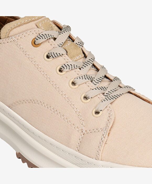 Erkek Bej Hakiki Deri Sneaker Ayakkabı