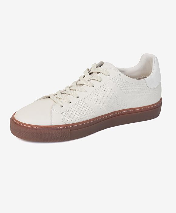 Erkek Beyaz Hakiki Deri Sneaker Ayakkabı