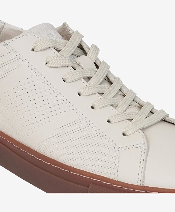 Erkek Beyaz Hakiki Deri Sneaker Ayakkabı